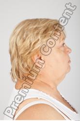 Head Woman White Chubby Wrinkles Female Studio Poses